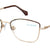 Gold Full Rim Cat Eye Eyeglasses Q2243