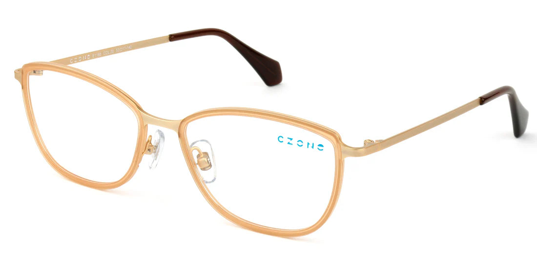 Gold Full Rim Oval Eyeglasses E1188