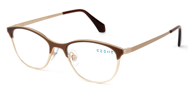 Gold Full Rim Oval Eyeglasses U1196