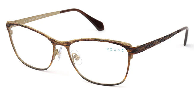 Gold Full Rim Oval Eyeglasses U2223