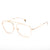 Gold Full Rim Rectangle Eyeglasses BLJAMES