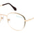 Gold Full Rim Round Eyeglasses X2276