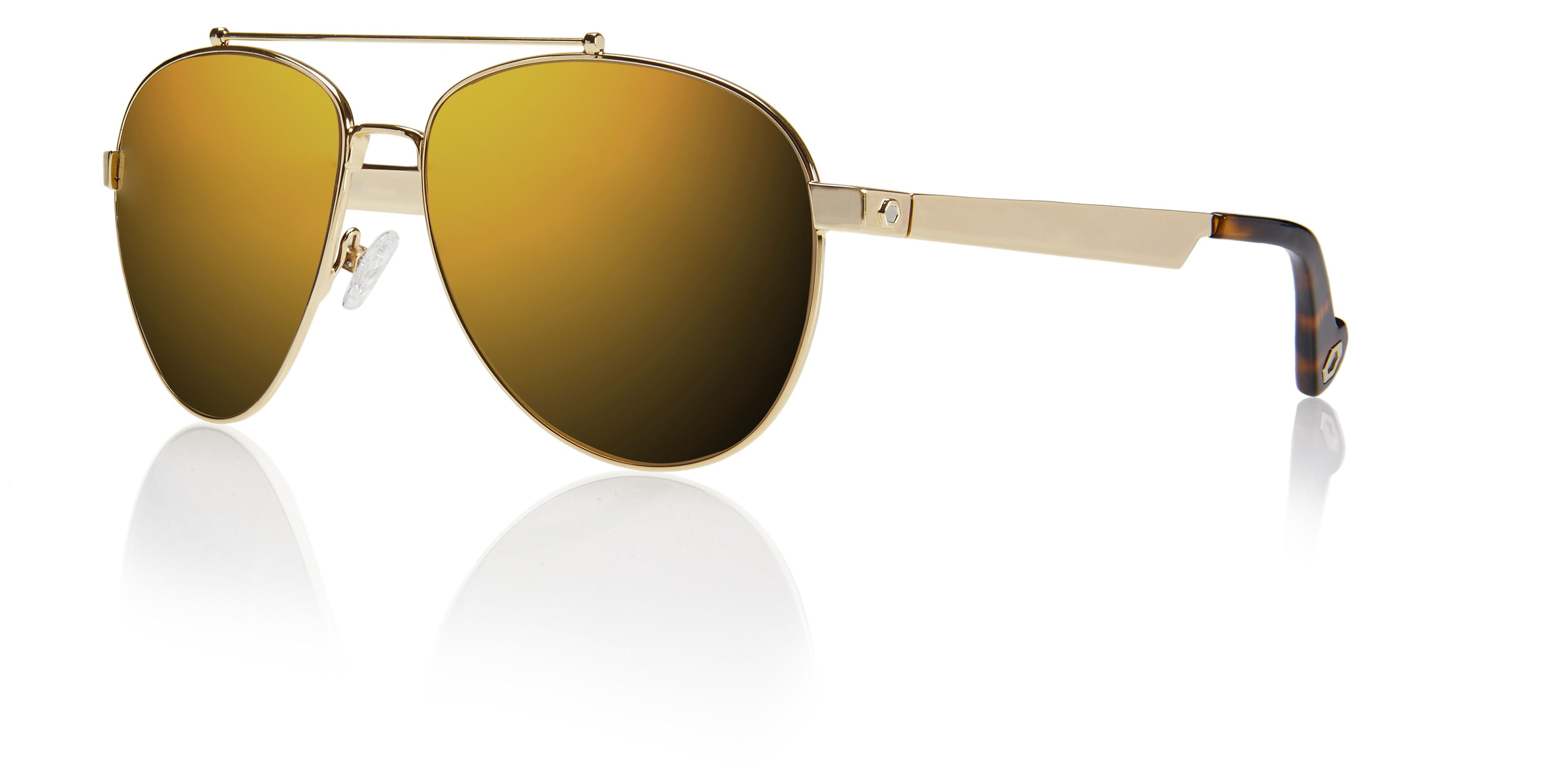 Gold Full Rim Round Sunglasses BECKETT KRS012