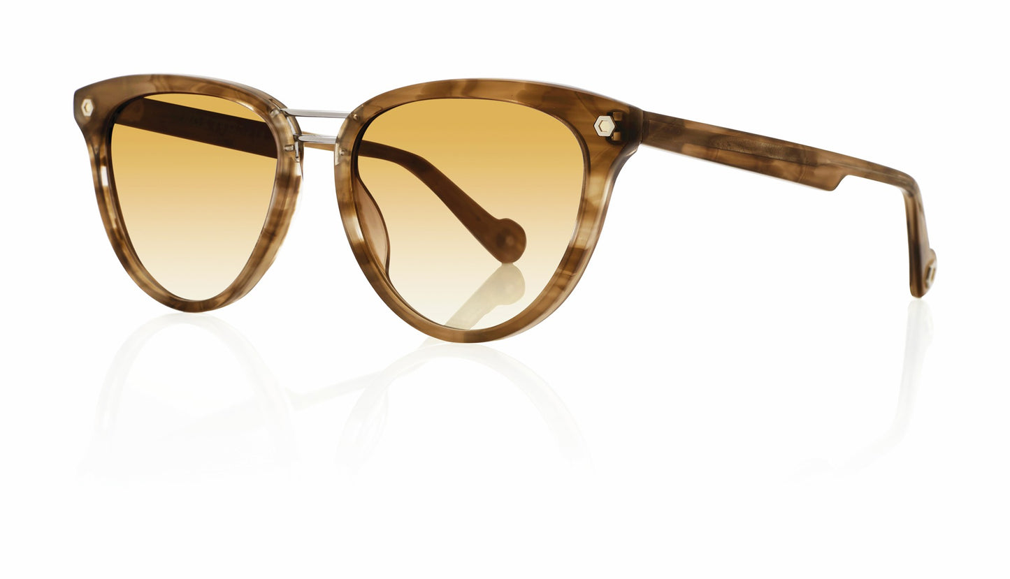 Gold Full Rim Round Sunglasses Camilla C3 Shell KRS029