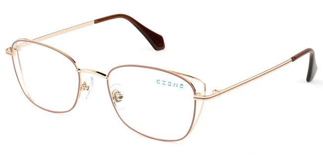 Gold Full Rim Square Eyeglasses M2246