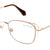 Gold Full Rim Square Eyeglasses M2246