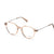 Gold Transparent Full Rim Rectangle Eyeglasses WM50234