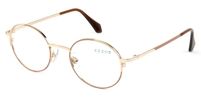 Gold Full Rim Round Eyeglasses M2247