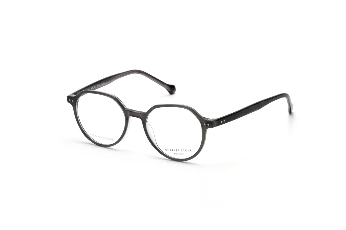 Gray Full Frame Oval Eyeglasses CSNY30075