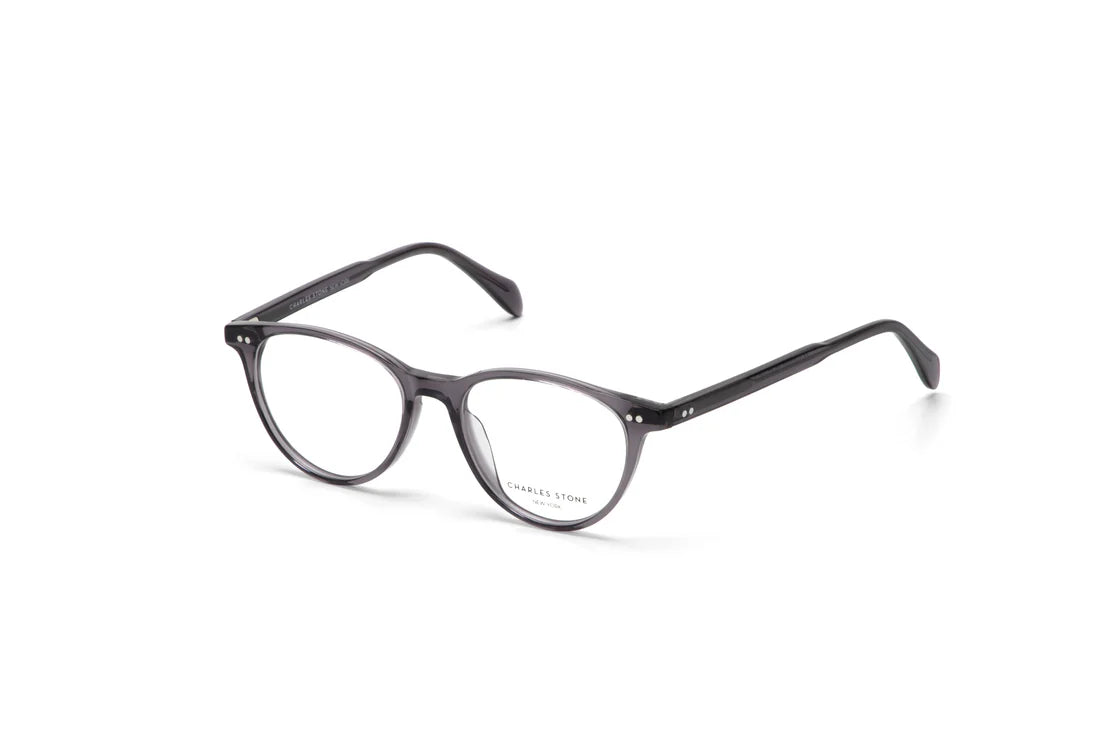 Gray Full Frame Oval Eyeglasses CSNY30093