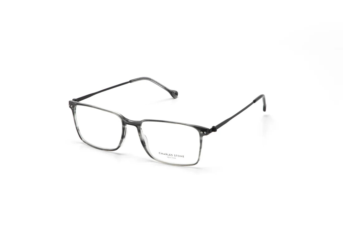 Gray Full Frame Rectangle Eyeglasses CSNY30087