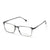 Gray Full Frame Rectangle Eyeglasses CSNY30087