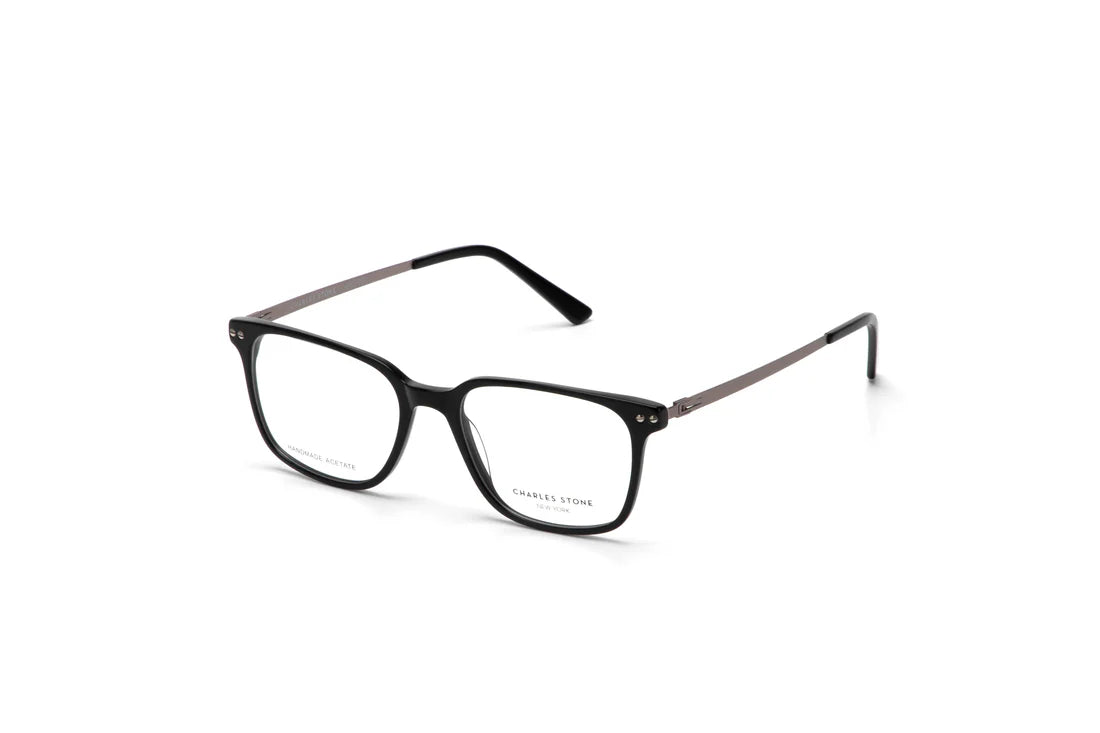 Gray Full Frame Rectangle Eyeglasses CSNY30090