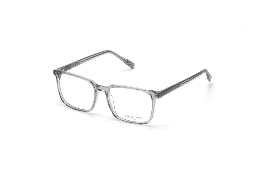 Gray Full Frame Rectangle Eyeglasses CSNY30096