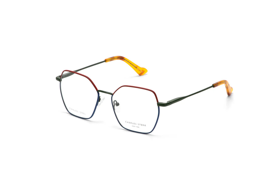 Gray Full Frame Rectangle Eyeglasses CSNY30111