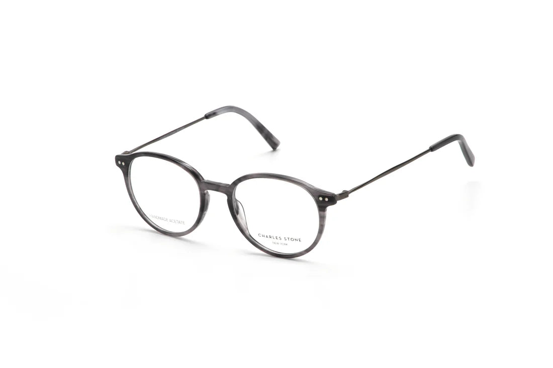 Gray Full Frame Round Eyeglasses CSNY30079