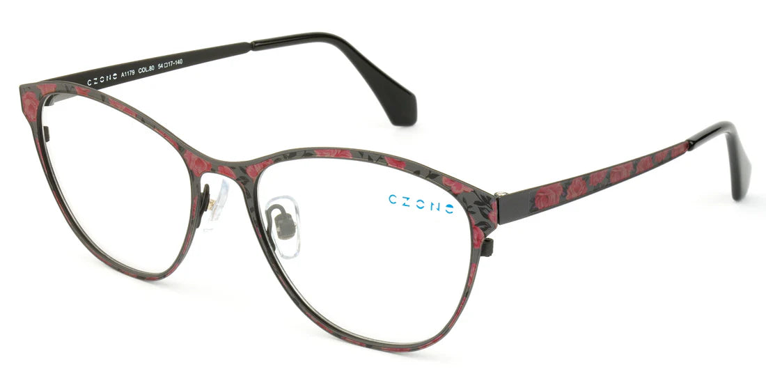 Gray Full Rim Oval Eyeglasses A1179