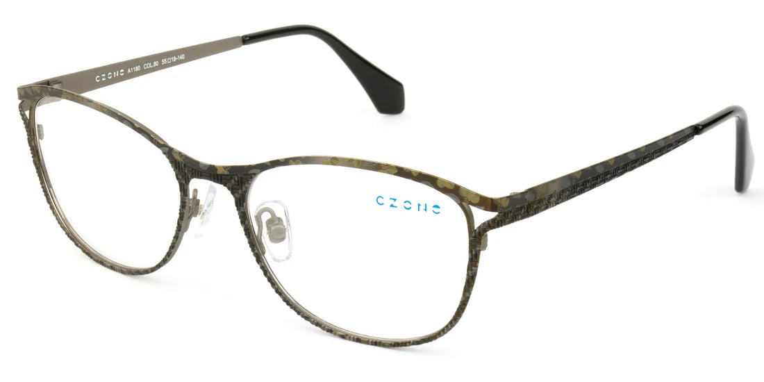 Gray Full Rim Oval Eyeglasses A1180