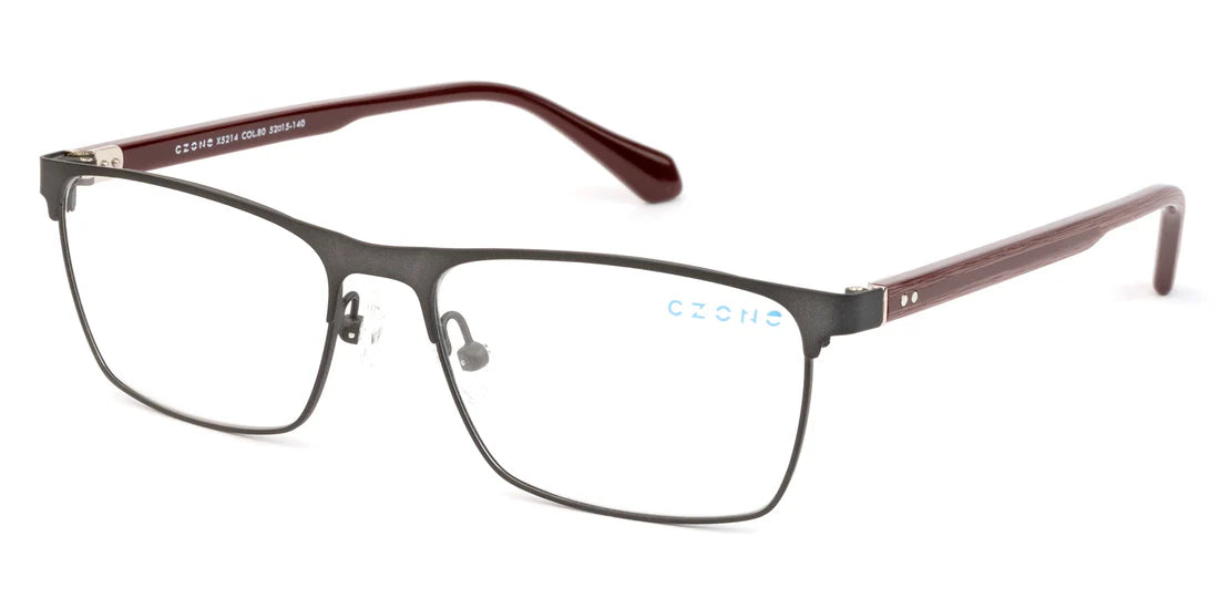 Gray Full Rim Rectangle Eyeglasses X5214