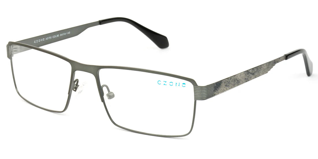 Gray Full Rim Rectangular Eyeglasses A5195
