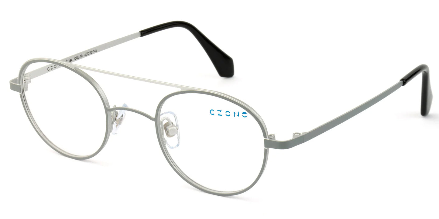 Gray Full Rim Round Eyeglasses E1194