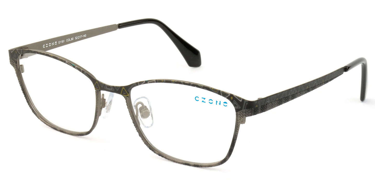 Gray Full Rim Square Eyeglasses E1191