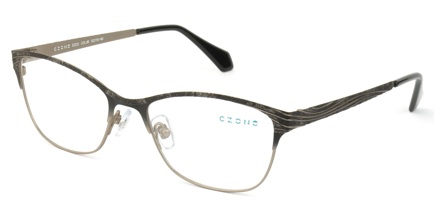 Gray Full Rim Square Eyeglasses E2222