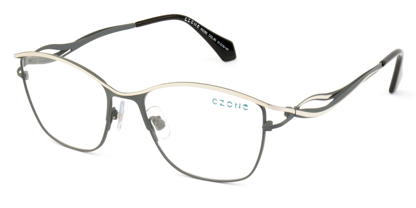 Gray Full Rim Square Eyeglasses W2265