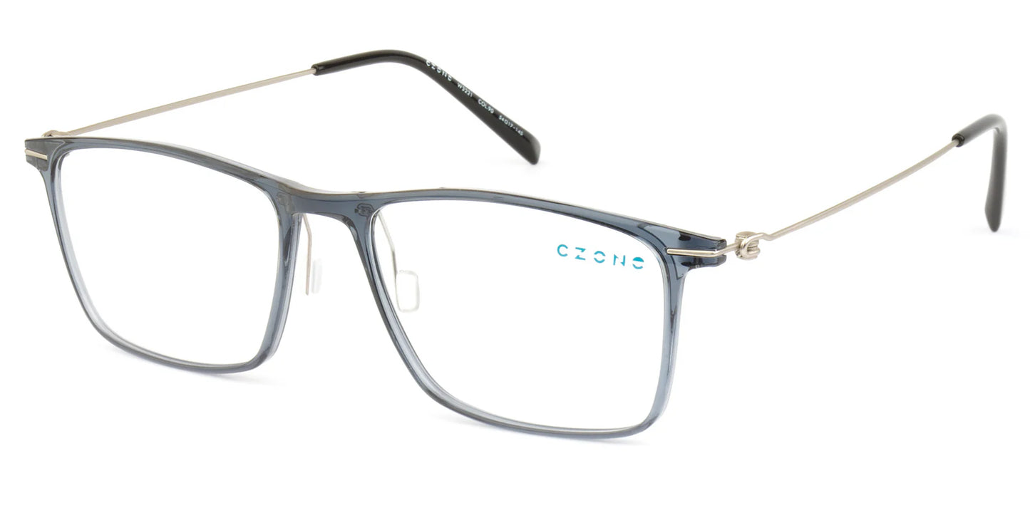 Gray Full Rim Square Eyeglasses W3221