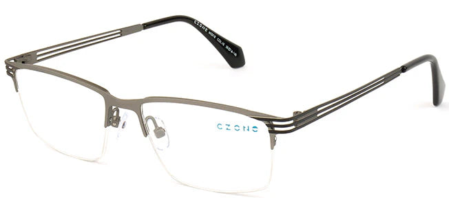 Gray Semi-Rimless Rectangle Eyeglasses M3218