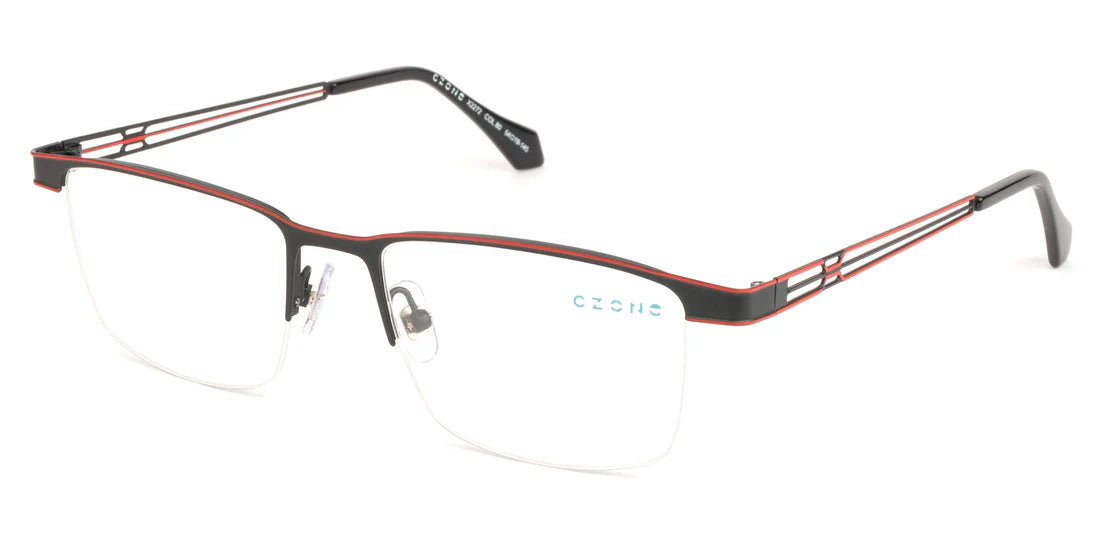 Gray Semi-Rimless Rectangle Eyeglasses X2272