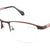 Gray Semi-Rimless Rectangle Eyeglasses X2272