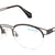 Gray Semi-Rimless Round Eyeglasses Q1209