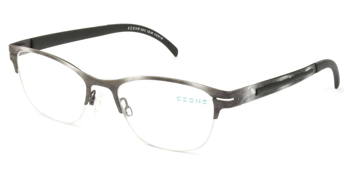 Gray Semi-Rimless Square Eyeglasses E3212