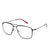 Gray Transparent Full Rim Rectangle Eyeglasses WM50155