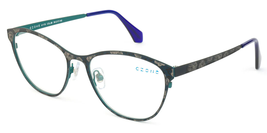 Green Full Rim Oval Eyeglasses A1179