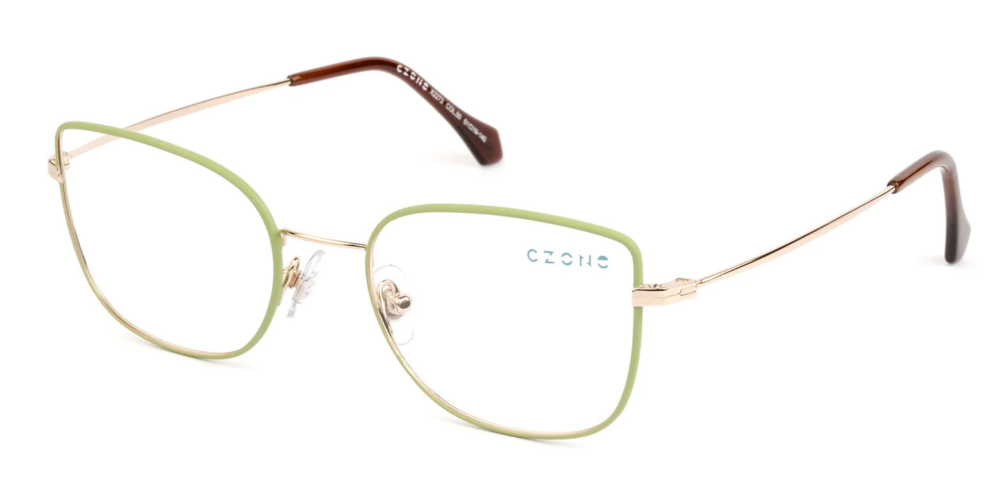 Green Full Rim Square Eyeglasses X2273