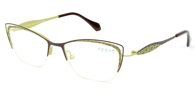 Green Semi-Rimless Cat Eye Eyeglasses A4133