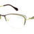 Green Semi-Rimless Cat Eye Eyeglasses A4133