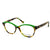 Green Stylish Transparent Full Rim Round Eyeglasses WM50026