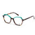 Green Transparent Full Rim Rectangle Eyeglasses WM50216