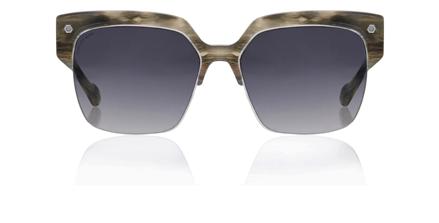 Grey Full Rim Square Sunglasses Mila C3 Horn KRS017