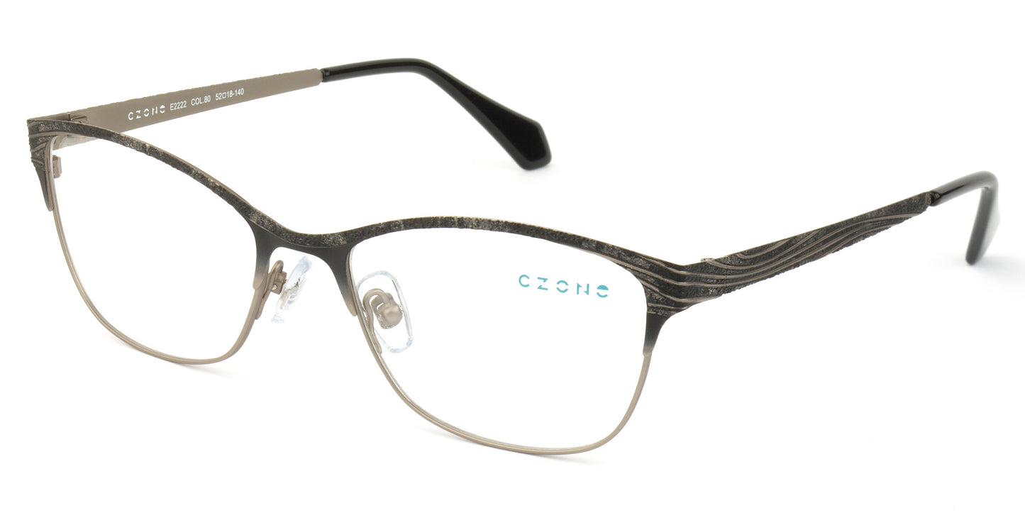 C-Zone Full Rim Square Eyeglasses E2222
