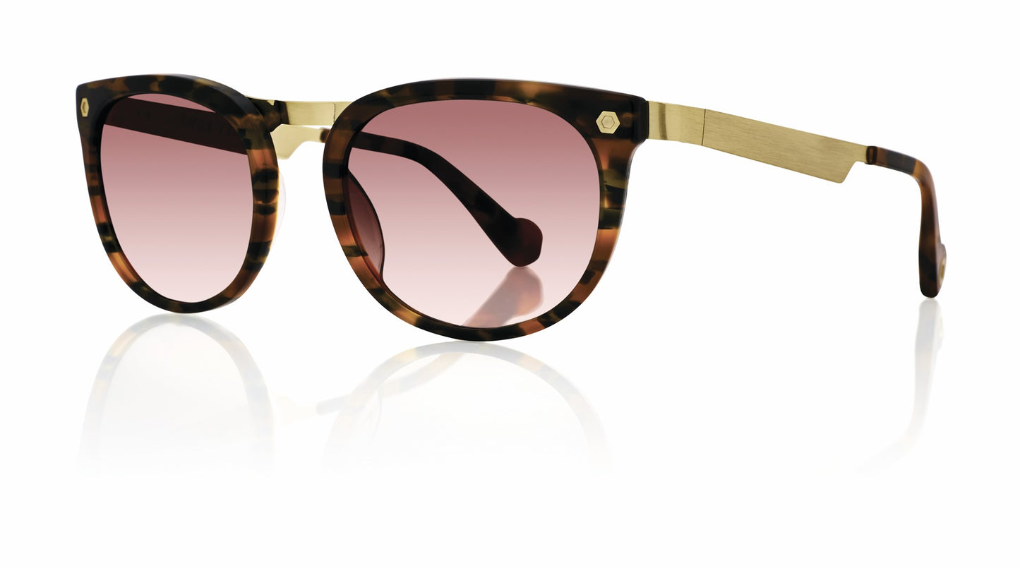 Honey Full Rim Round Sunglasses Carter C3 Rust KRS028