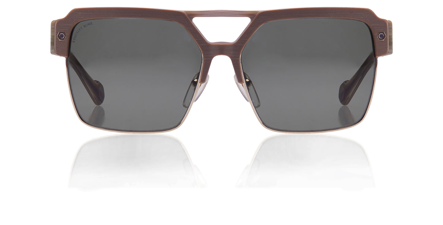 Honey Full Rim Square Sunglasses Sloan C3 Taupe KRS014