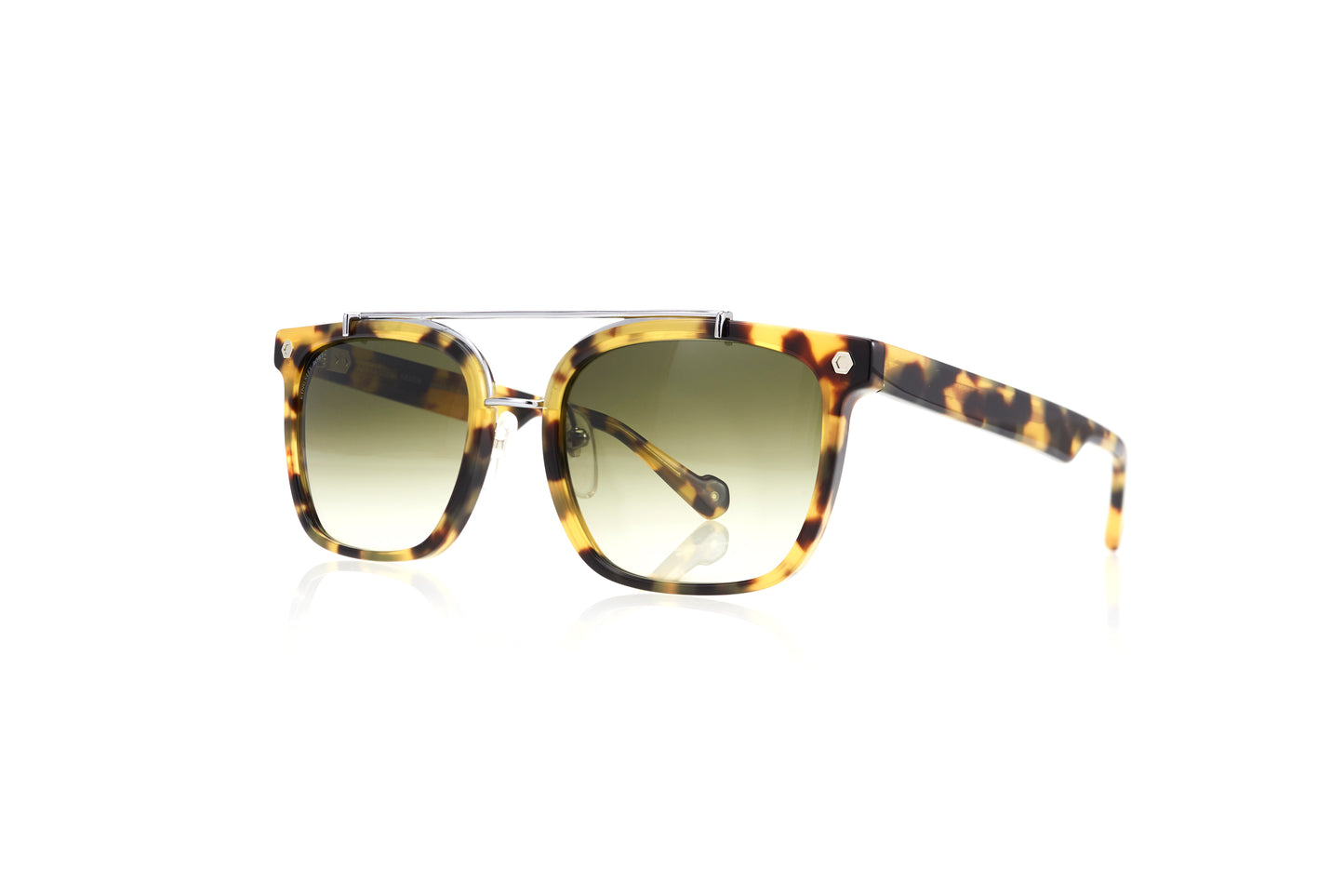Leopard Full Rim Square Sunglasses DREW C3 KRS026