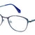 Navy Blue Full Rim Modified Oval Eyeglasses X1217