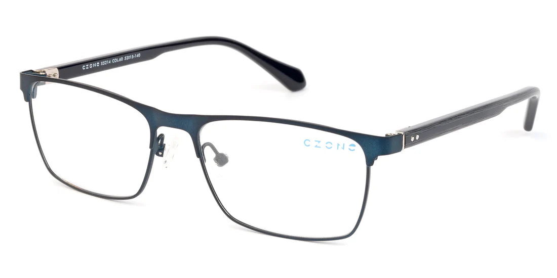 Navy Blue Full Rim Rectangle Eyeglasses X5214