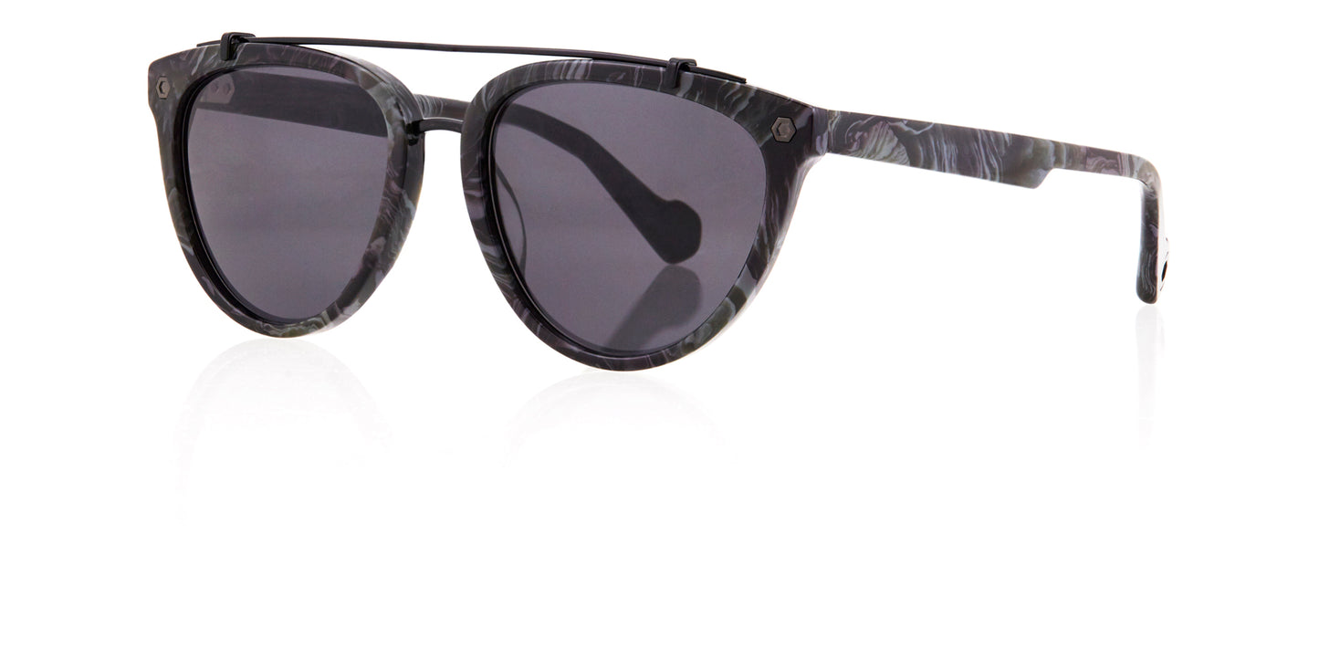 Navy Blue Full Rim Round Sunglasses NOELLE 1 Storm KRS020