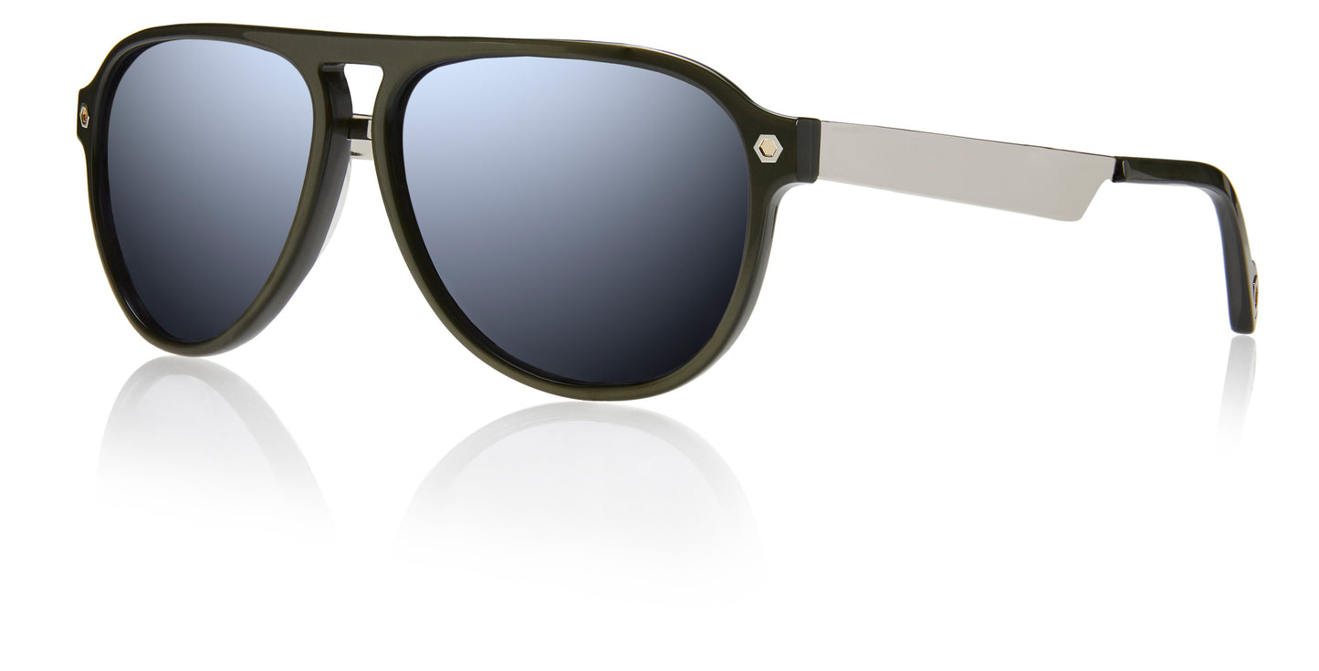 Olive Full Rim Oval Sunglasses Wes C4 KRS011